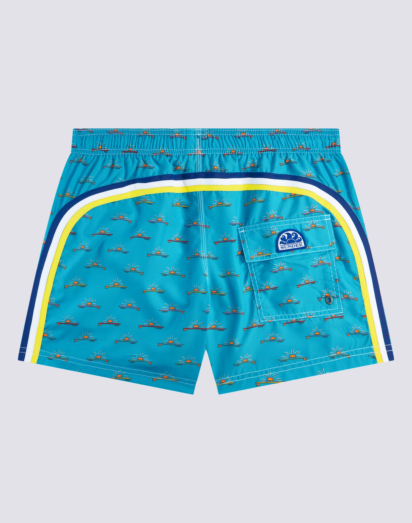 SHORT DE BAIN COURT TAILLE ÉLASTIQUÉE  MICROIMPRIMÉ SUNBOARD REPREVE®