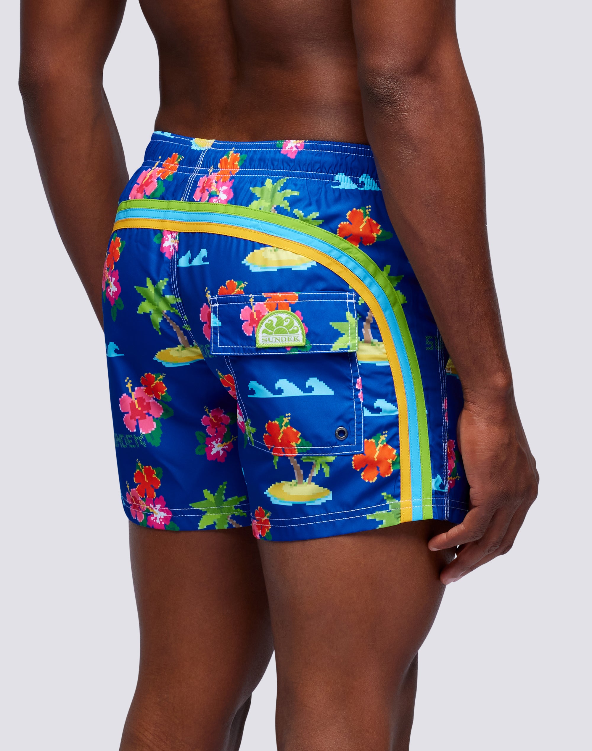 Shorts Donna Sundek Kiana - Vita Elastica, Colore Blu Oversea, Comodi E Casual