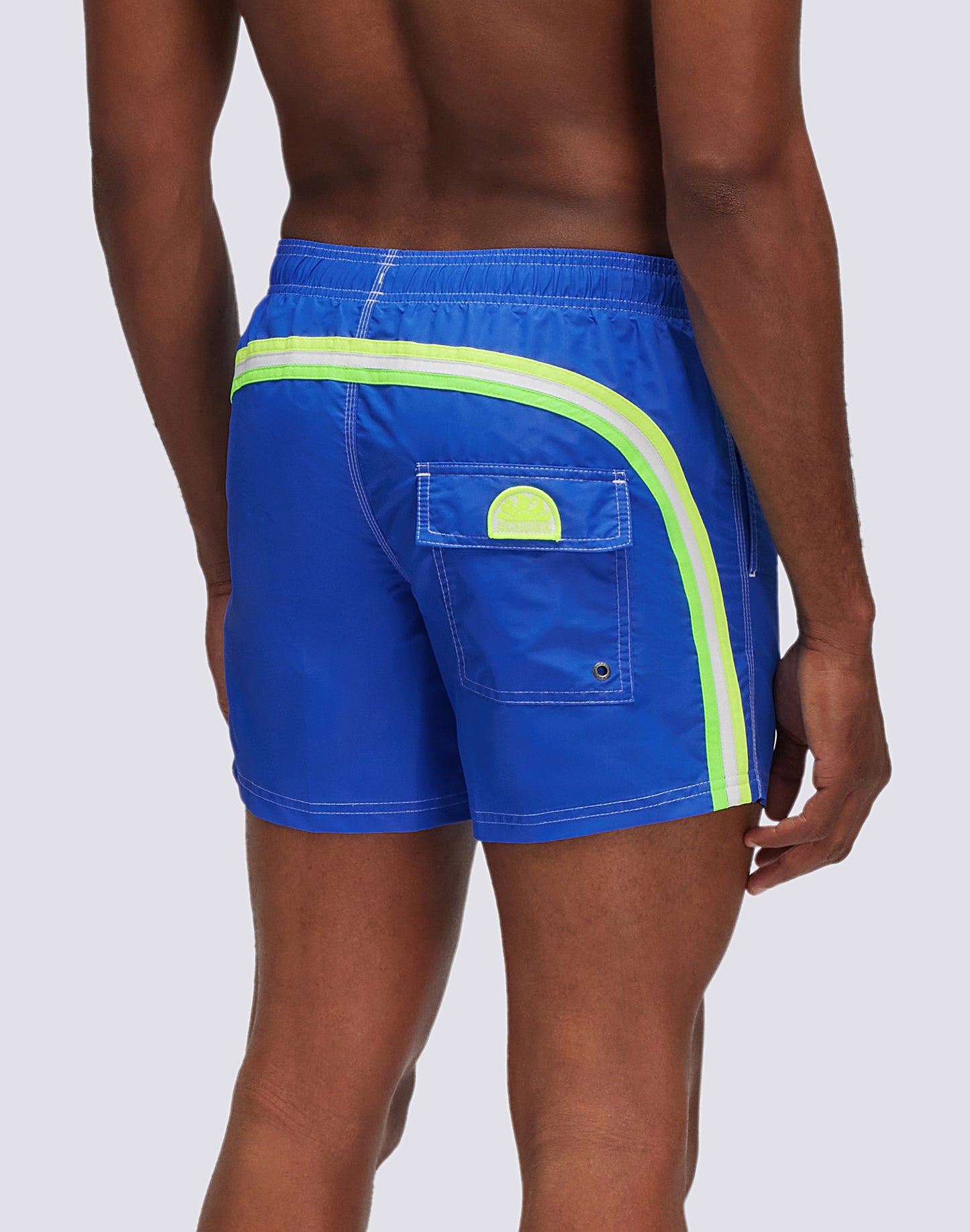 ICONIC TAFFETA STRETCH WAIST SWIM TRUNKS