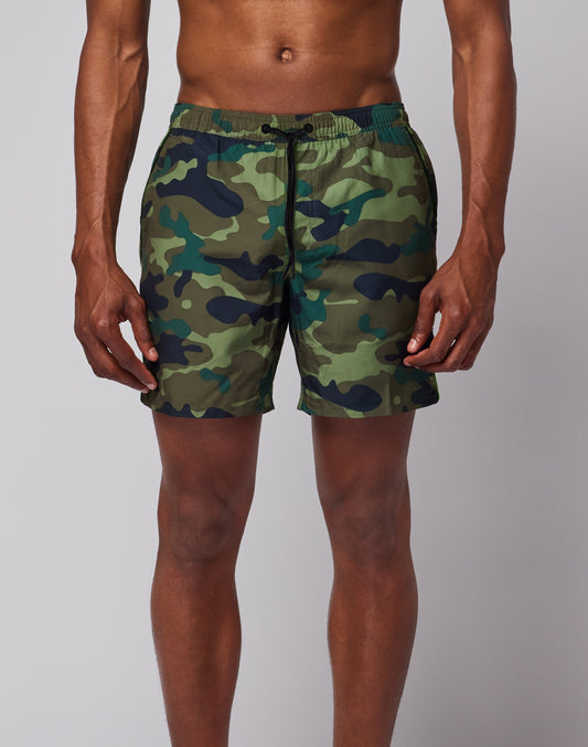 MAILLOT DE BAIN MOYEN EXTENSIBLE AVEC IMPRIMÉ CAMOUFLAGE