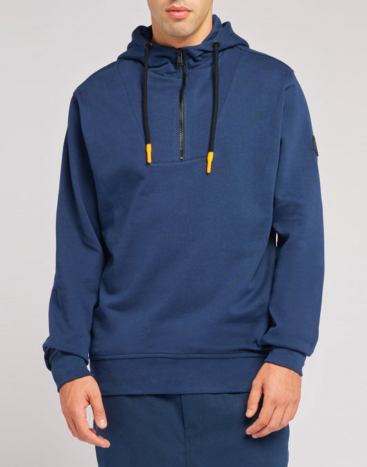 SUDADERA CON CAPUCHA Y CREMALLERA 3/4