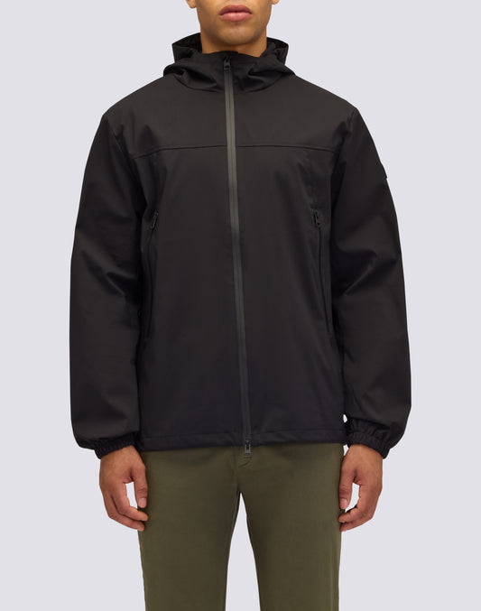 CHAQUETA CORTA DE HOMBRE CON CAPUCHA DE TEJIDO DOBLE
