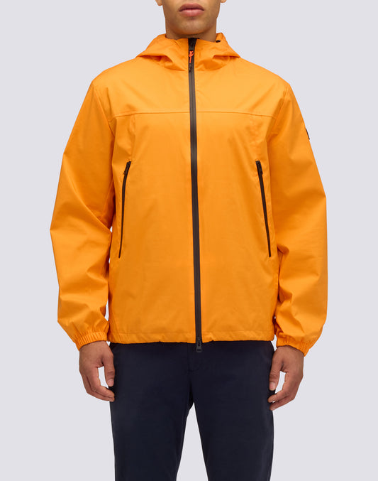 CHAQUETA CORTA DE HOMBRE CON CAPUCHA DE TEJIDO DOBLE