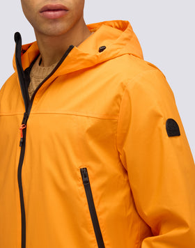 CHAQUETA CORTA DE HOMBRE CON CAPUCHA DE TEJIDO DOBLE