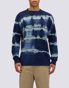 MAGLIONE UOMO A GIROCOLLO JACQUARD CON MOTIVO ONDA