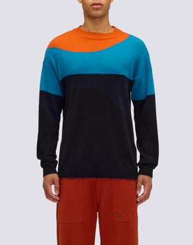 MAGLIONE UOMO A GIROCOLLO INTARSIO A 3 COLORI