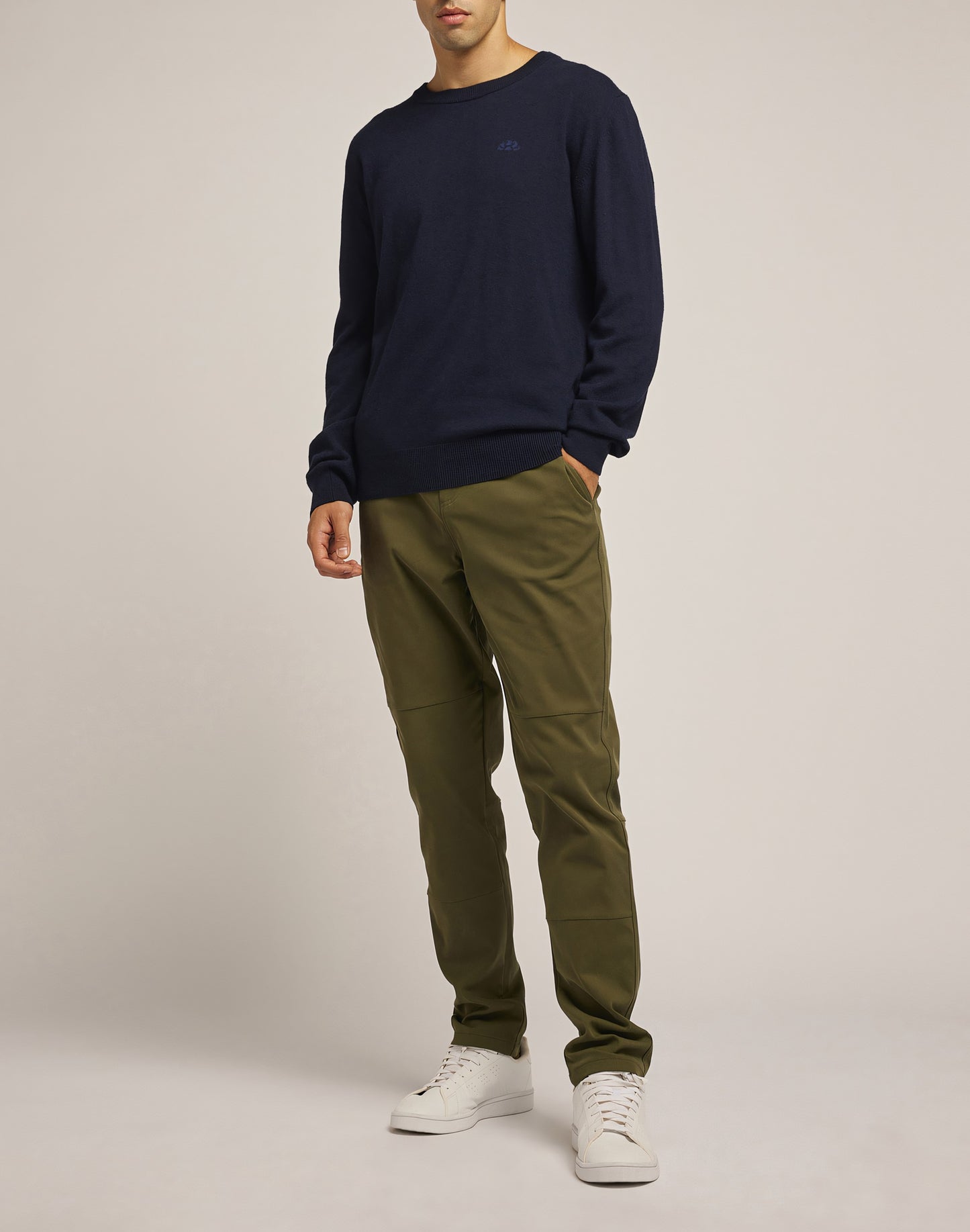 CASHMERE BLEND CREW-NECK JUMPER