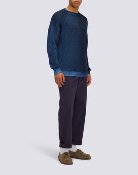 MEN'S HAND-AIRBRUSHED VANISÉ RIBBED SWEATER