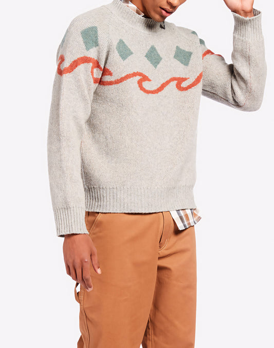 JACQUARD CREW NECK JUMPER