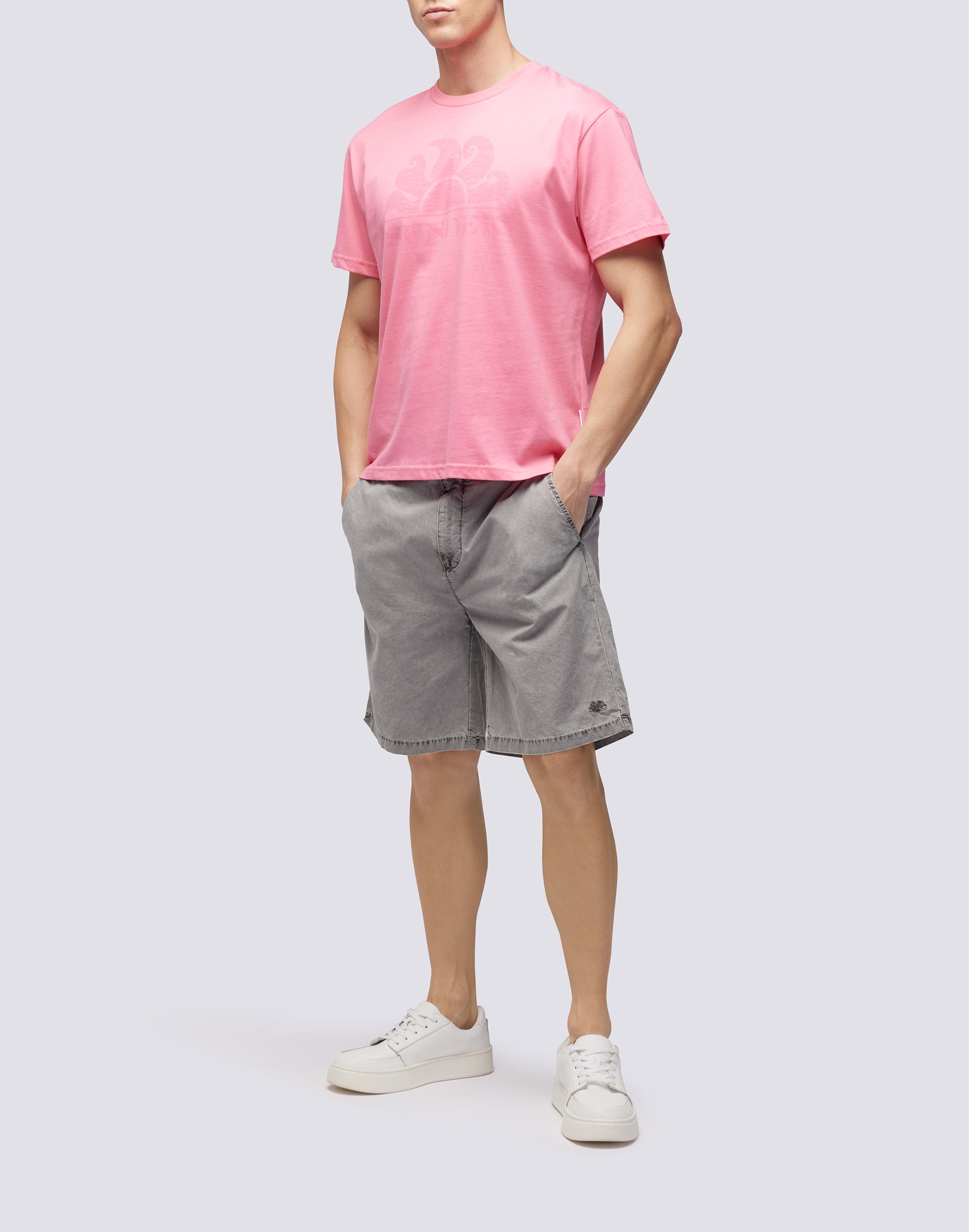 Tシャツ・カットソー SUNDEK Men T-shirt White M021TEJ7800 00607 SUNDEK Mens Surfer Crew Neck T-shirt | HAMAC Beach Boutique