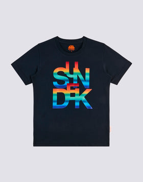 CAMISETA DE CUELLO REDONDO CON LOGOTIPO MULTICOLOR
