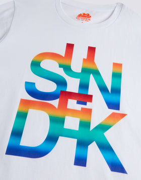 T-SHIRT À COL ROND AVEC LOGO MULTICOLORE