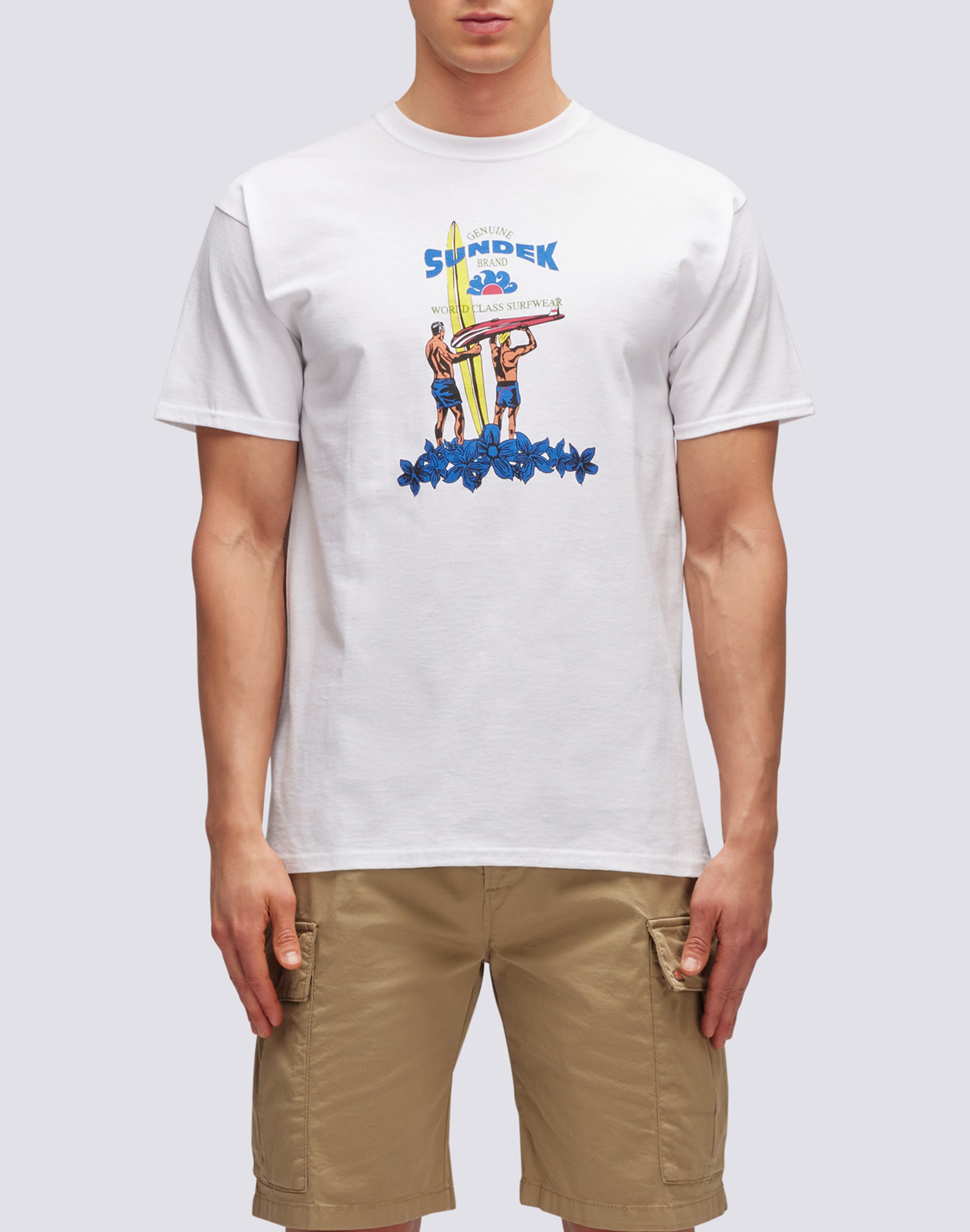 Tシャツ・カットソー SUNDEK Men T-shirt White M021TEJ7800 00607 T-shirt print on the back Off white Sundek | InFashionStore