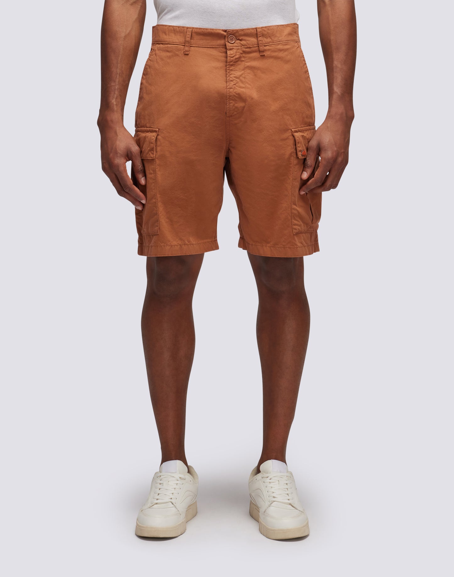 CARGO SHORTS IN GARMENT-DYED FABRIC WITH RAINBOW