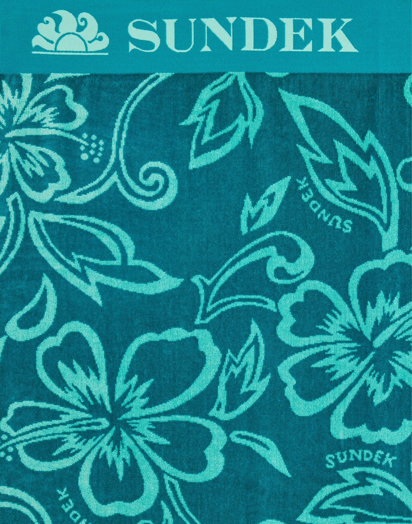 SERVIETTE ÉPONGE JACQUARD MOTIF HIBISCUS