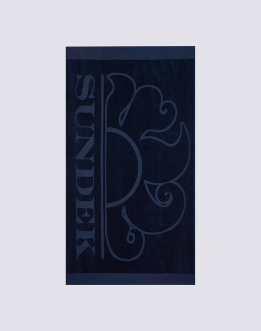 JACQUARD BEACH TOWEL WITH LOGO