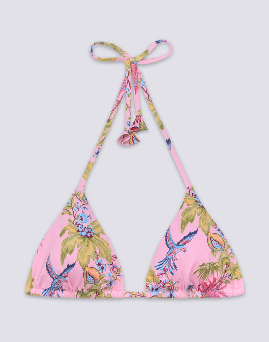 JENNIFER - TOP DE BIKINI TRIÁNGULO CON ESTAMPADO SWEET PARROT