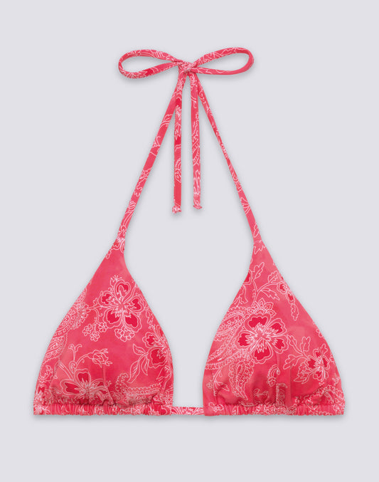 JENNIFER - TOP DE BIKINI TRIANGULAR CON ESTAMPADO HIBI PAISLEY