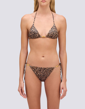 JENNIFER - HAUT DE BIKINI TRIANGLE IMPRIMÉ LÉOPARD