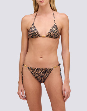 JENNIFER - HAUT DE BIKINI TRIANGLE IMPRIMÉ LÉOPARD