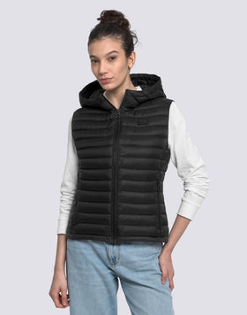 GILET PIUMINO DONNA CON CAPPUCCIO