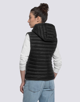 GILET PIUMINO DONNA CON CAPPUCCIO
