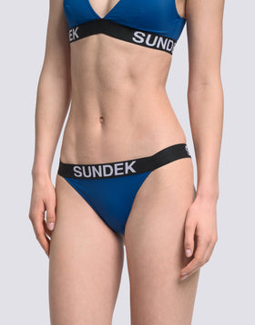 SARITA - SLIP À COUPE ÉLEVÉE AVEC BANDE ÉLASTIQUE ET LOGO JACQUARD