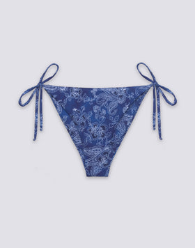 ANITA - SLIP DE BIKINI À LACETS MOTIF HIBI PAISLEY BANDANA