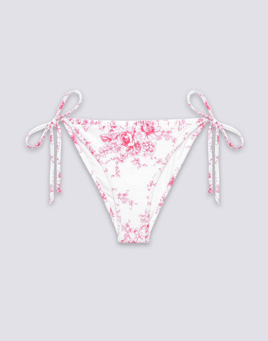 ANITA -  BIKINI BOTTOMS WITH ADJUSTABLE SIDES AND ROSE DE JOIE PRINT