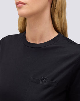 VESTIDO LARGO DE MUJER DE JERSEY DE ALGODÓN CON Aberturas LATERALES