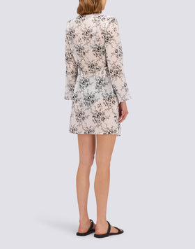 ABITO DONNA WRAPOVER STAMPA ROSE DE JOIE