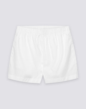 PANTALONES CORTOS DE MUJER CON CINTURA ELÁSTICA DE POPELÍN DE ALGODÓN