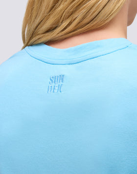 WOMEN'S CROP BOXY FIT T-SHIRT WITH KNOT