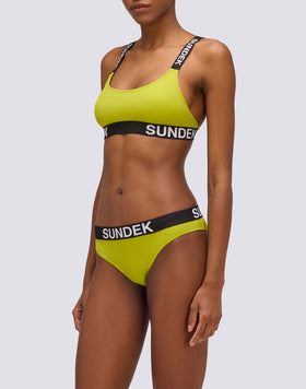 BAÑADOR DE CULOTTE CARMEL CON ELÁSTICO CON LOGOTIPO