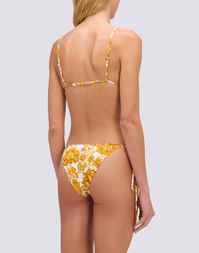 CALADESI - TOP TRIÁNGULO ESTAMPADO FLORES
