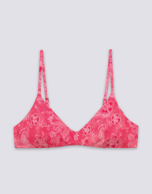 LAUDERDALE - HIBI PAISLEY BANDANA PATTERN BRALETTE BIKINI TOP