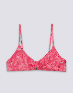 LAUDERDALE - HIBI PAISLEY BANDANA PATTERN BRALETTE BIKINI TOP