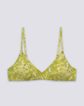 LAUDERDALE - HIBI PAISLEY BANDANA PATTERN BRALETTE BIKINI TOP