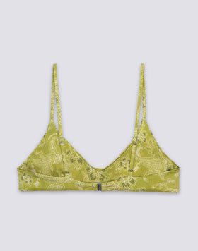 LAUDERDALE - HIBI PAISLEY BANDANA PATTERN BRALETTE BIKINI TOP