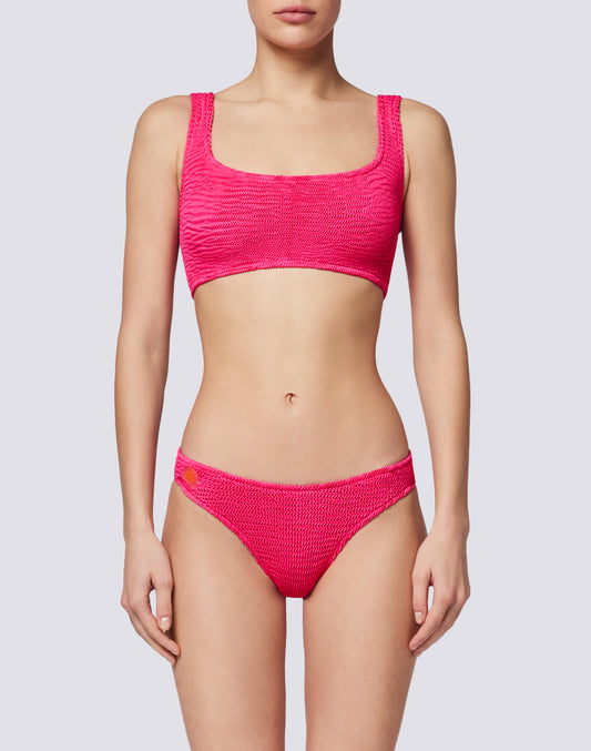 TOP SOUTIEN-GORGE EN TISSU GAUFRÉ