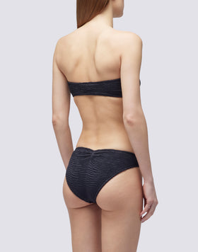 EMBOSSED FABRIC CULOTTE BOTTOMS