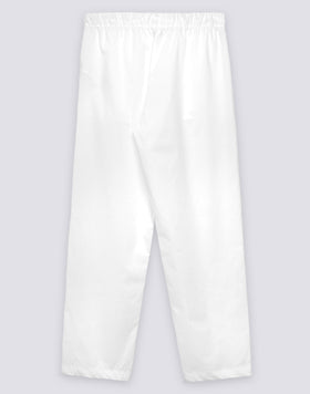 PANTALON LONG FEMME CIGARETTE EN POPELINE DE COTON