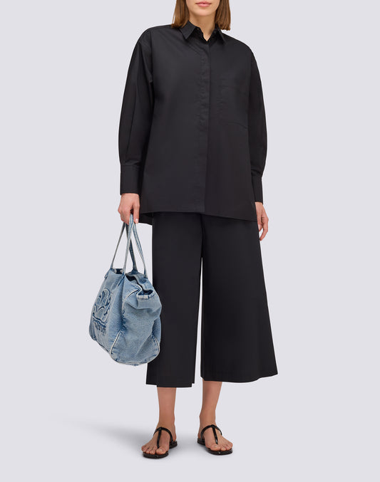 POPLIN PALAZZO TROUSERS