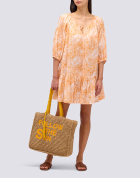 VESTIDO CORTO ESTAMPADO FLEUR DE JOIE