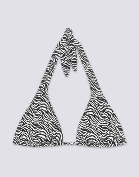 HILA - TOP DE BIKINI  TRIÁNGULO AMERICANO ESTAMPADO DE ZEBRA