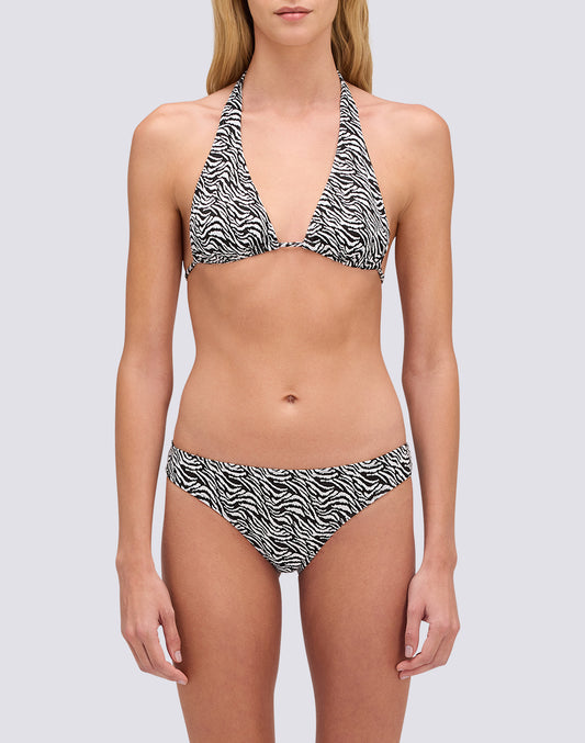 HILA - AMERICAN TRIANGLE BIKINI TOP WITH ZEBRA PRINT