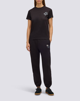 T-SHIRT DONNA REGULAR FIT CON FIORE