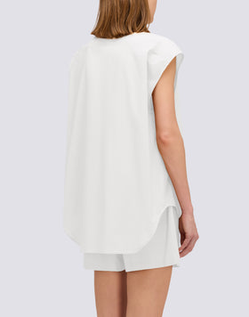 CHEMISE SANS MANCHES EN POPELINE