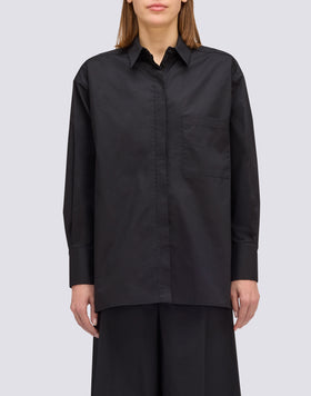 CHEMISE À MANCHES LONGUES EN POPELINE