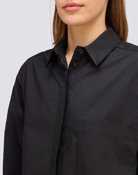 CHEMISE À MANCHES LONGUES EN POPELINE